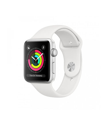 Apple - Apple Watch Series 3 with White Sport Band