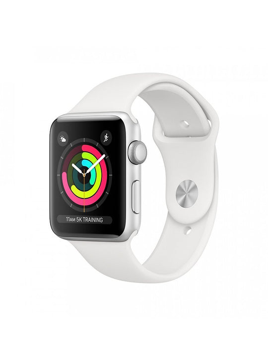 Apple - Apple Watch Series 3 with White Sport Band