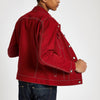 Red contrast stitch denim jacket