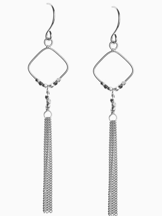 Sterling Silver Tassel Drop Earrings