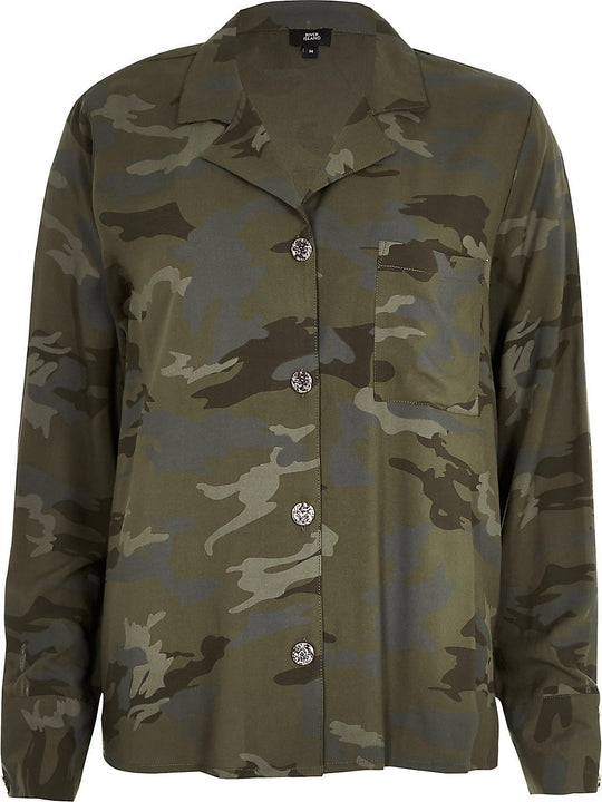 Green camo long sleeve shirt