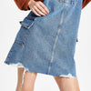 Blue utility denim dress