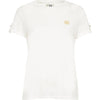 White RI turn up sleeve T-shirt