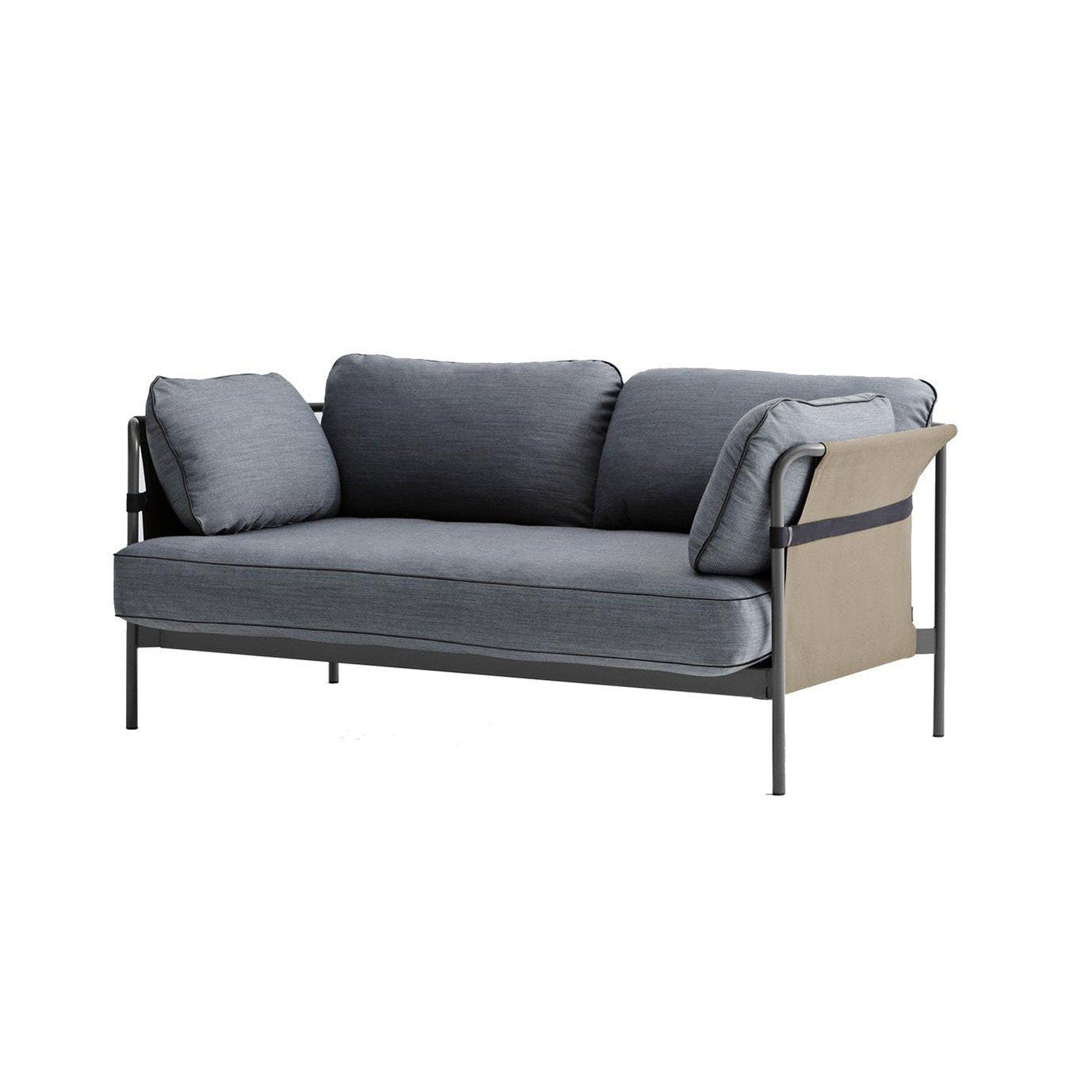 Can 2-Seater Sofa <br>frame charcoal