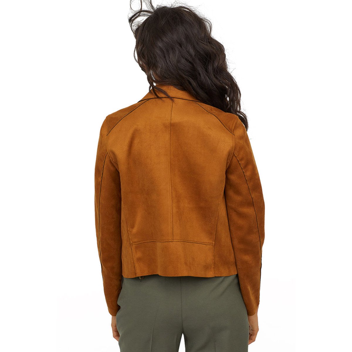 Tan suede biker jacket