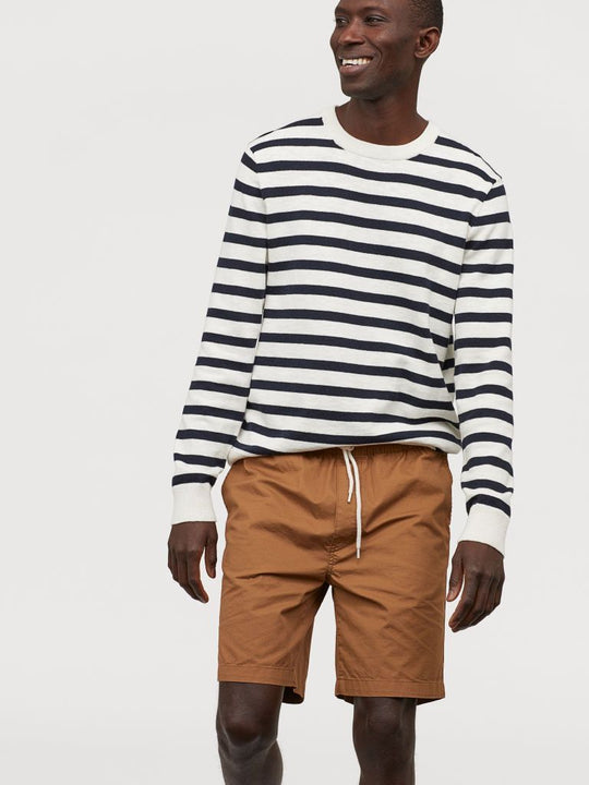 Elasticated cotton shorts