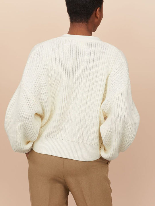 Rib-knit cardigan
