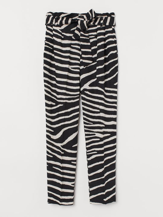 Linen-blend trousers