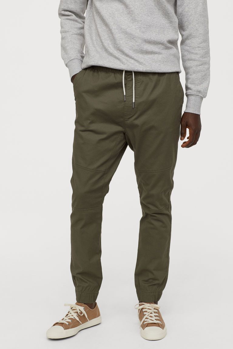 Cotton twill joggers