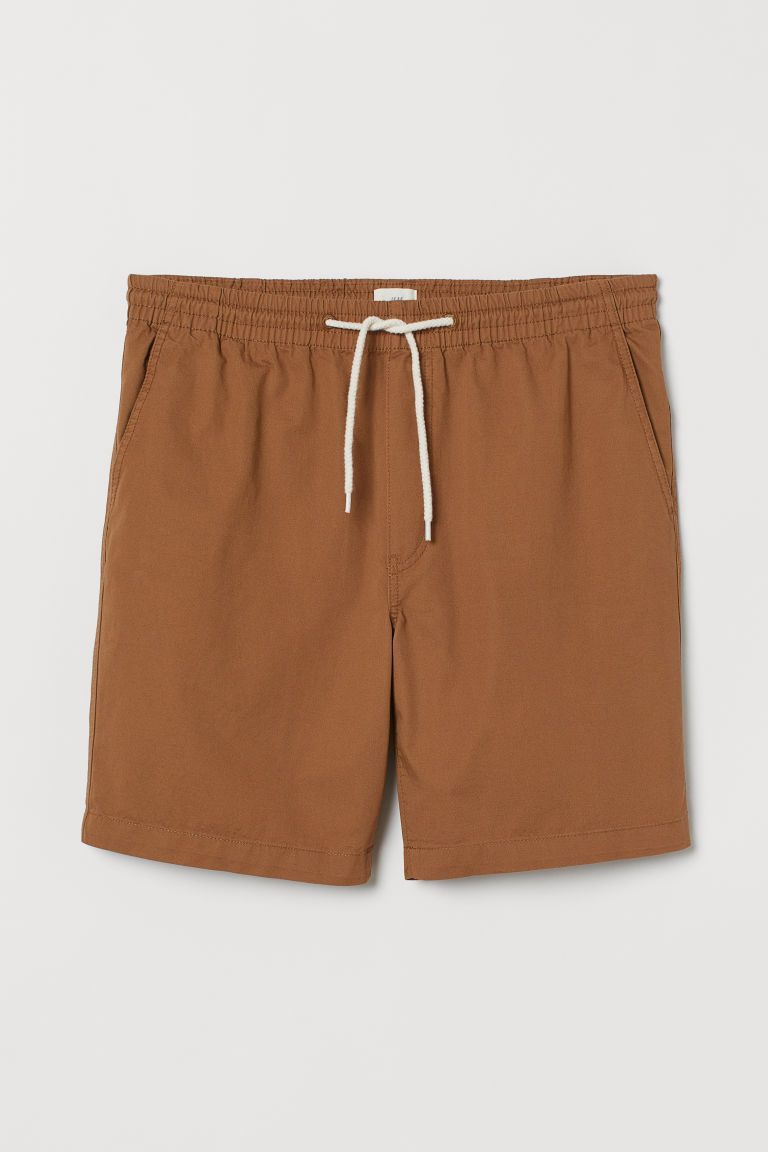 Elasticated cotton shorts