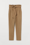 Linen-blend trousers