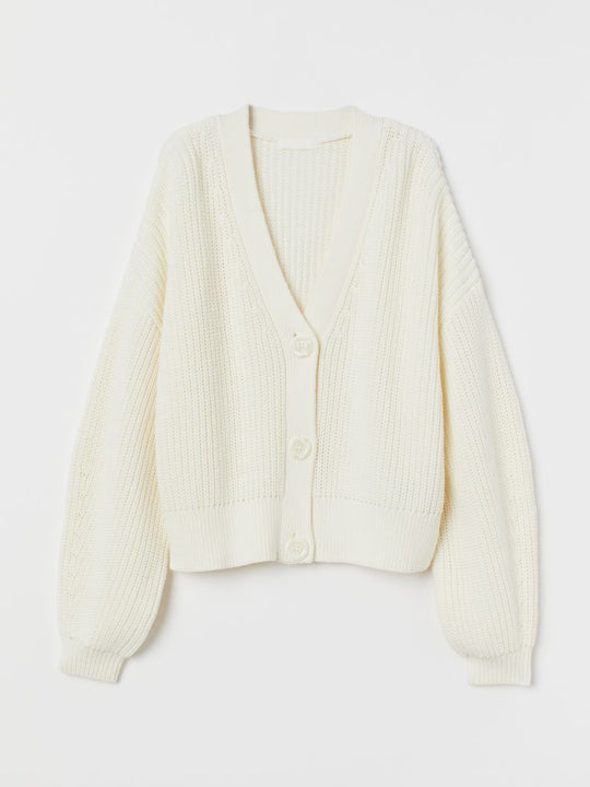 Rib-knit cardigan