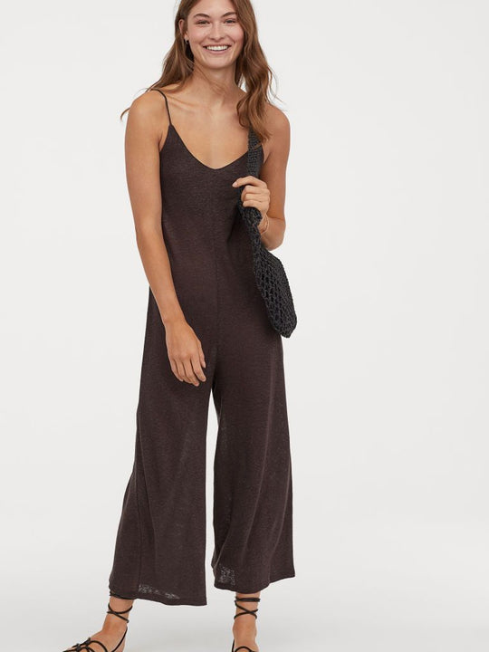 Linen-blend jumpsuit